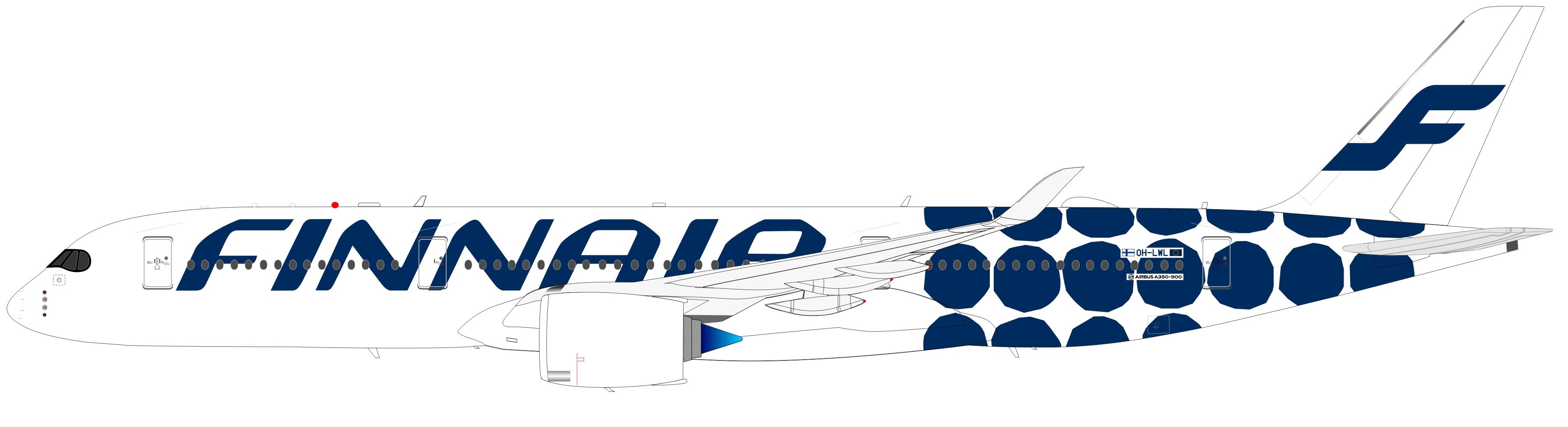 Finnair x marimekko A350 special livery 
