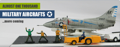 Huge selection of die-cast military scale model aircrafts at ezToys!