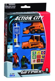 6 Piece Action City Construction Vehicle Gift Pack RT38813