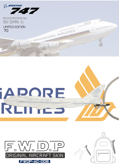 Original Aircraft Skin Singapore Boeing 747-400 9V-SMN Star Alliance Fuselage Keychain Limited 74  by Fantasy Wings FWDP-AC-009