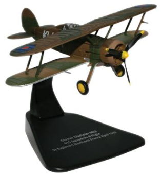 Gloster Gladiator Mk.II "B" Flight, No. 615 Squadron, RAF, France, 1940 Scale 1:72 Die Cast Model AC023 
