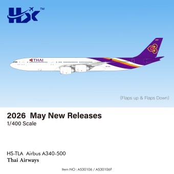 Thai Airways Airbus A340-500 Flaps Down Reg: HS-TLA A530106F HX Models 1:400
