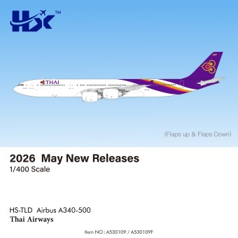 Thai Airways Airbus A340-500 Reg: HS-TLD A530109 HX Models 1:400