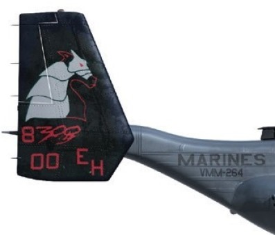 V-22 Osprey Black Knights VMM-264 MCAS New River AF1-0012A Miramar, CA Air Force 1 AF1-00012A Scale  1:72 