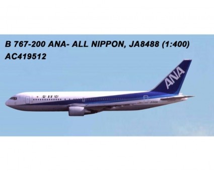All Nippon ANA Boeing 767-200 JAL JA8488 AeroClassics scale 1:400