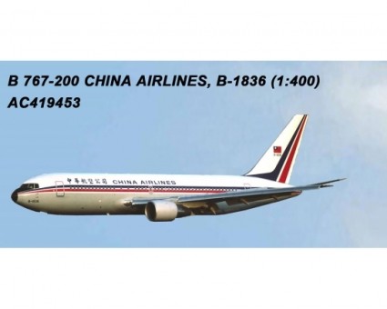 China Airlines Boeing B767-200 B-1836 AC419453 AeroClassics scale 1:400