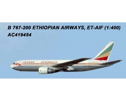 Ethiopian Airways Boeing B767-200 ET-AIF AC419454 AeroClassics scale 1:400