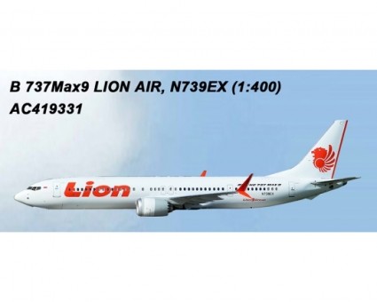 Lion Air B737-MAX 8 N739EX AeroClassics AC419331 scale 1:400