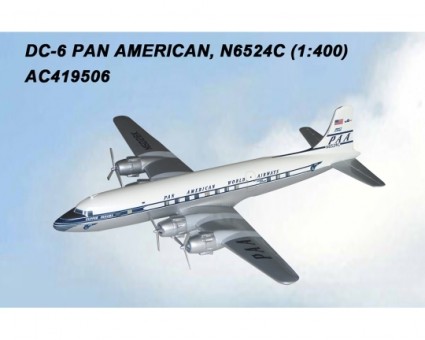 Pan American DC-6 N6524C Clipper Pocahontas Old Livery AC19506 1:400