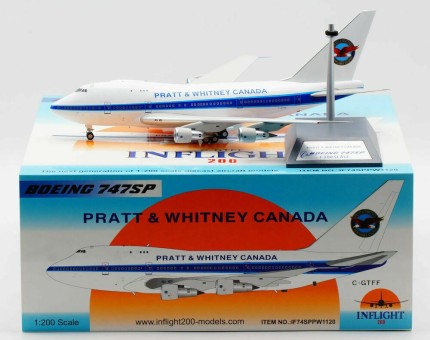 Pratt & Whitney Canada Boeing 747SP-B5 C-GTFF with stand InfFight IF74SPPW1120 scale 1:200
