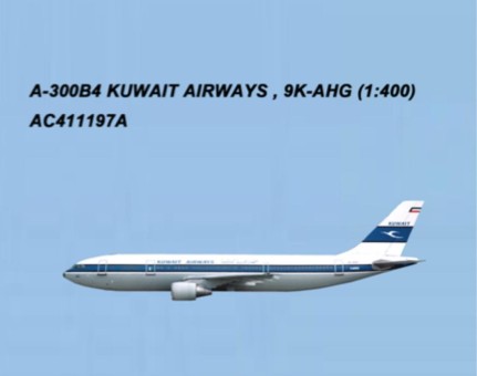 Kuwait Airways Airbus A300B4 Reg: 9K-AHG AC4 11197A Aeroclassics 1:400