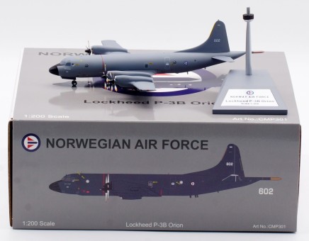 Norway Air Force  Lockheed P-3B Orion 602 with stand InFlight CMP301 scale 1:200