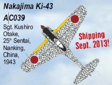Nakajima Ki-43 Sgt. Kushiro Otake, 25th Sentai, Nanking, China, 1943 RAF AC039 