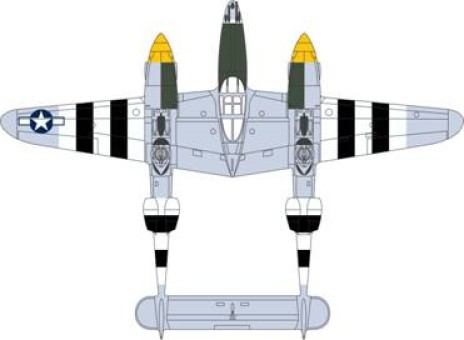 P-38J Lightning Maj. Maurice McLary, 55th FS, 20th FG, 1943 Scale 1:72 AC030