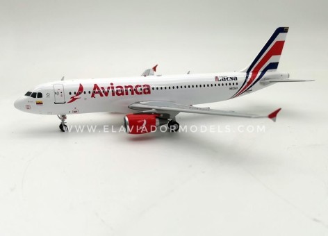 Avianca 'Lacsa' Retro Airbus A320 N821AV Heritage Livery With Stand El Aviador-InFlight EAV821 Scale 1:200