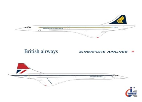 Singapore British Airways Concorde Reg# G-BOAD JC2SIA337 JC Wings Scale 1:200
