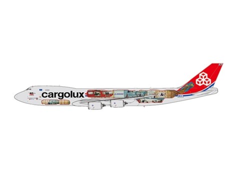 Interactive Cargolux Boeing 747-8F LX-VCM 'Cutaway Livery' JC Wings JC4CLX709C Scale 1:400