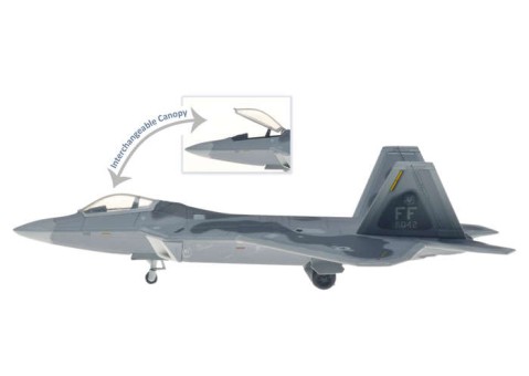 USAF F-22A FS Langley AFB 27th Open or Closed Die-Cast HG60401 Scale 1:200 