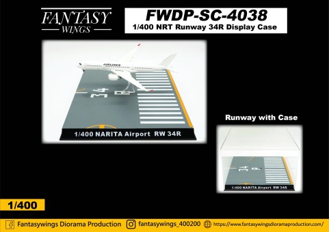 Narita Runway 34R Display CaseAirport Runway 34R Display Case by Fantasy Wings FWDP-SC-4038 scale 1:400