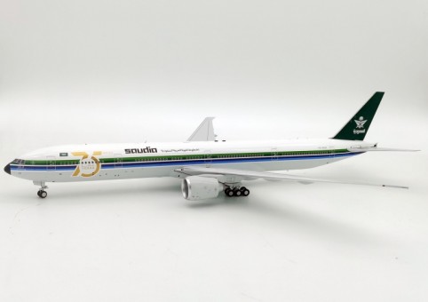 Saudia Boeing 777-368/ER HZ-AK28 75 years anniversary with stand Saudi Arabian Airlines die cast by InFlight IF773SV1121 scale 1:200 
