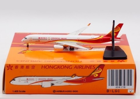 Hong Kong Airlines Airbus A350-900 B-LGC With Stand Aviation400 AV4158 Scale 1:400