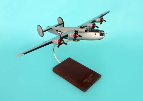 B-24J Liberator Silver Crafted Mahogany Model by Executive Series A1272 Scale 1:72