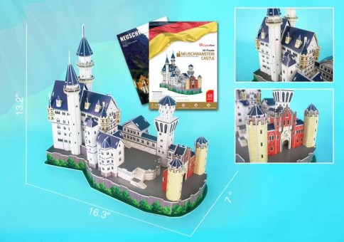 Neuschwanstein Castle 3D Puzzle With Book 98 Pieces