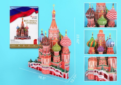 St BASIL'S Cathedral 3D Puzzle W/BOOK 120 Pieces