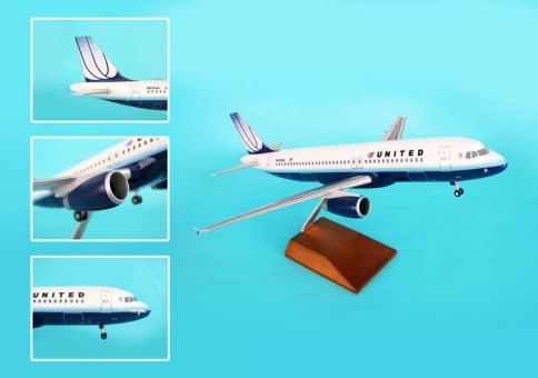 United A320 W/GEAR & Wood Stand