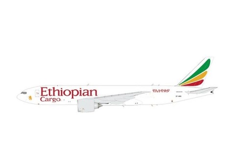 Interactive Ethiopian Cargo Boeing 777F ET-AWE JC Wings JC2ETH0296C Scale 1:200