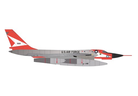 HE573160 HERPA USAF XB-58A 1/200 B-58 TEST FORCE (**) B-58A 1/200 This Die-cast metal airplane model comes in 1/200 scale with landing gear and stand. Model is approximately 5 3/4 inches long with 3 1/2 inch wingspa