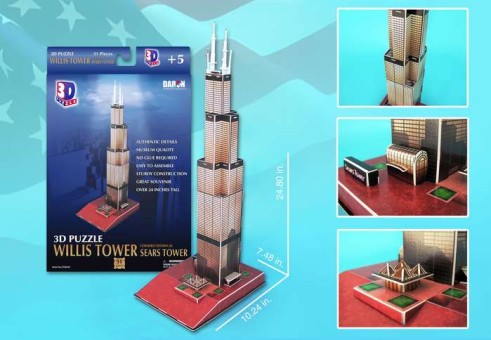 Sears Tower 3D Puzzle 51 Pieces