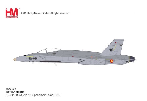 Spanish Air Force F/A-18A Hornet ALA 12 2020 Hobby Master HA3568 Scale 1:72