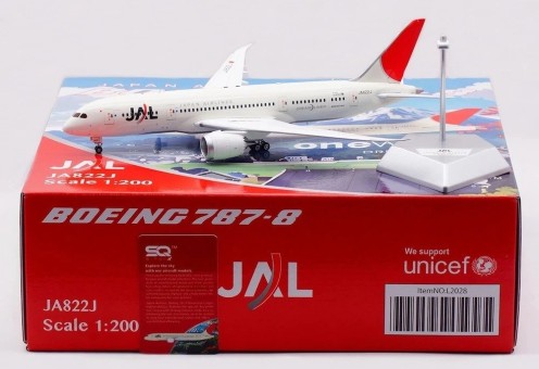 JAL Boeing B787-8 Reg: JA822J L2028 SQ Wings 1:200