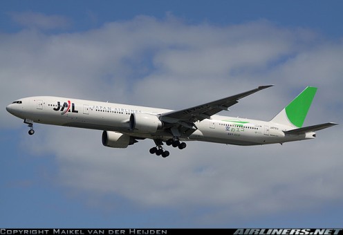 Aero 500: JAL Japan Airlines B777-346/ER JA731J  Green 1:500 Scale