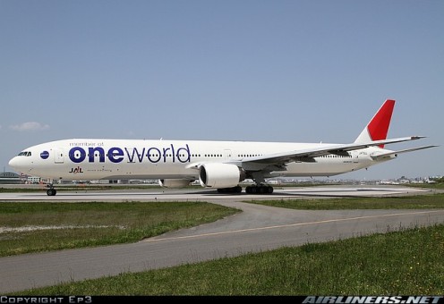 Aero 500: JAL Japan Airlines B777-346 JA752J One World 1:500 Scale