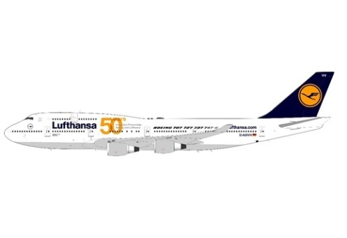 Lufthansa "50 Years" Boeing 747-430 D-ABVH With Stand JFox / Inflight JF-747-4-061 Scale 1:200