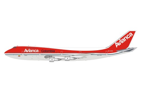 Avianca Colombia Boeing 747-100 HK-2000 With Stand JP60/InFlight JP60-741-HK Scale 1:200 