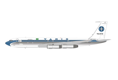 Varig Brazil Boeing 707-300 PP-VJY With Stand Retro-Models/InFlight RM2006 Scale 1:200