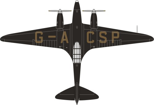72COM001 World War II de Havilland DH.88 Comet – G-ACSP, "Black Magic," 1934 72COM001 1:72 die cast eztoys.com 