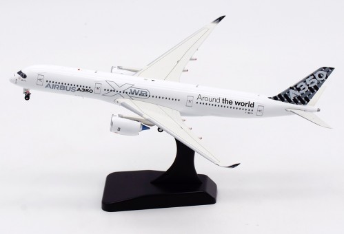 Airbus House A350-900 F-WWYB Around the world carbon fiber livery with stand Aviation400 AV4104 scale 1:400