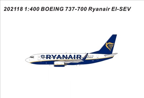 Ryanair Boeing 737-700 EI-SEV die-cast Panda 202118 scale 1:400