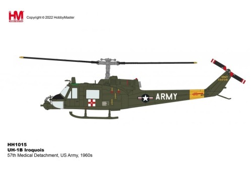 UH-1B Iroquois 57th Medical Detachment, U.S. Army 1960s Hobby Master HH1015 Scale 1:72