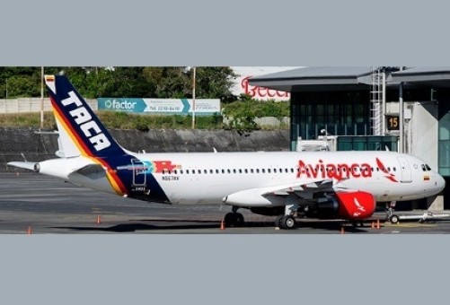 Avianca Airbus A320 N567AV 'TACA Retro' JC Wings LH2AVA431 Scale 1:200
