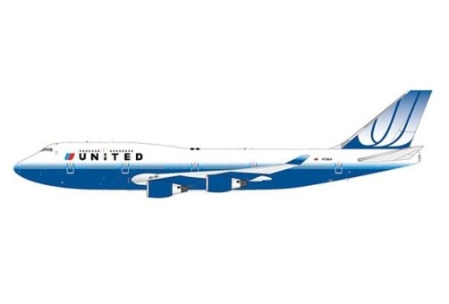 Flaps down United Airlines Boeing 747-400 N128UA with stand JC Wings ...