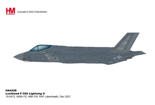 RAF F-35A Lightning II 495th FS 48th FW Lakenheath, Dec 2021 Hobby Master HA4428 Scale 1:72  
