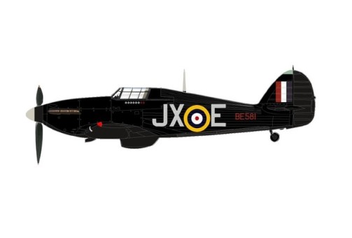 RAF Hurricane Mk. IIc Flt. Lt. Kuttlelwasher No 1 Sqn Tangmere 1942 dark livery HA8653W scale 1:48
