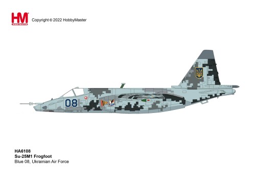 Ukrainian Air Force Su-25M1 Frogfoot Die-Cast Hobby Master HA6108 Scale 1:72