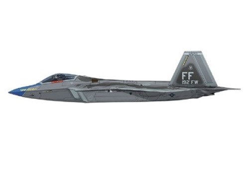 USAF F-22A Raptor 192nd FW “Cripes A Mighty” (includes 4 AIM-120 missiles) HA2803bw scale 1:72