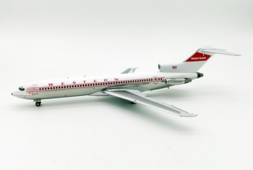 Western Airlines Boeing 727-247 polished N2801W with stand InFlight IF722WA0920P scale 1:200